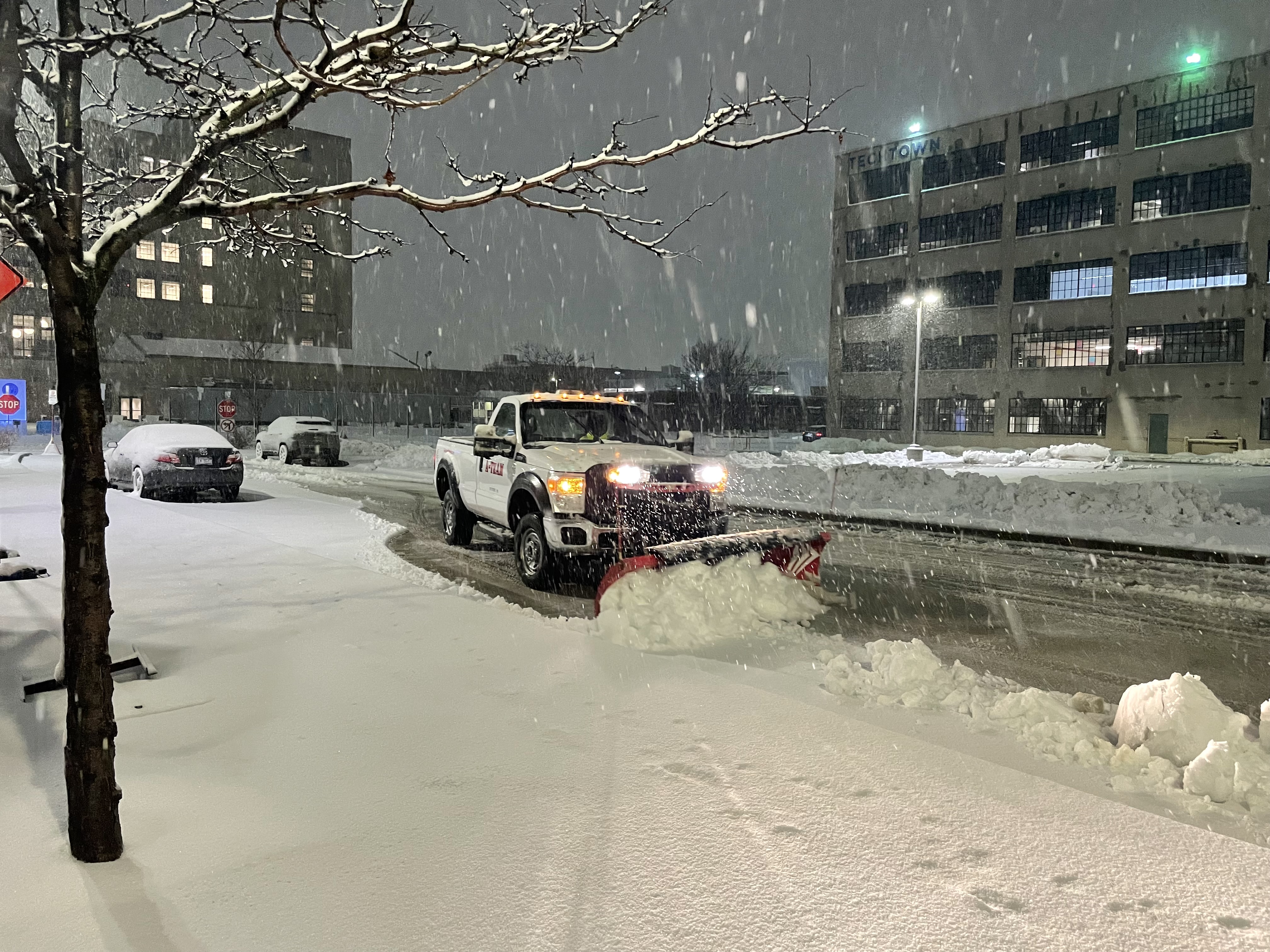 Snow removal — parking lot plowing